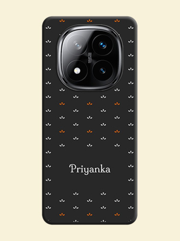Simple Pattern With Custom Text On Space Black Custom Soft Matte Mobile Back Cover - Poco X7 5G