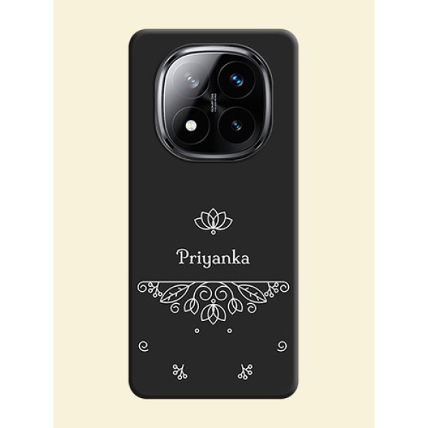 Lotus Garden Custom Text On Space Black Custom Soft Matte Mobile Back Cover - Poco X7 5G Lotus Garden Custom Text On Space Black Custom Soft Matte Mobile Back Cover - Poco X7 5G