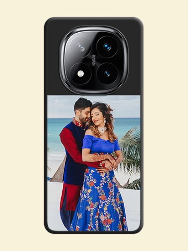 Image Upload With Space Black Color On Custom Soft Matte Mobile Back Cover - Poco X7 5G