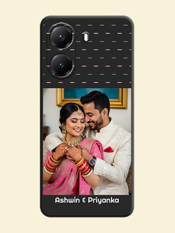 Line Pattern Design with Text On Space Black Custom Soft Matte Mobile Back Cover - Poco X7 Pro 5G