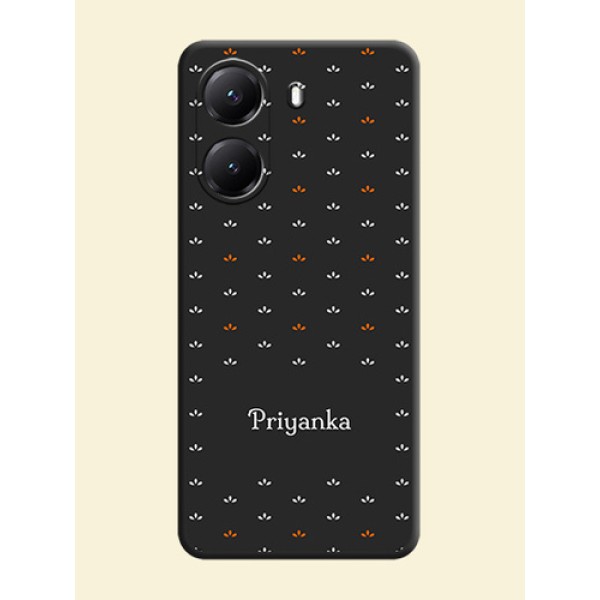 Simple Pattern With Custom Text On Space Black Custom Soft Matte Mobile Back Cover - Poco X7 Pro 5G Simple Pattern With Custom Text On Space Black Custom Soft Matte Mobile Back Cover - Poco X7 Pro 5G