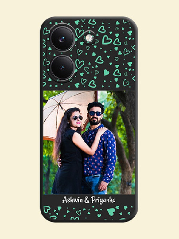 Sea Green Indefinite Love Pattern on Photo On Space Black Custom Soft Matte Mobile Back Cover - Poco X8 Pro 5G
