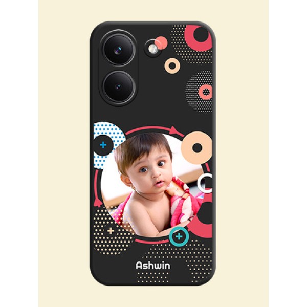 Multicoloured Round Image On Space Black Custom Soft Matte Mobile Back Cover - Poco X8 Pro 5G Multicoloured Round Image On Space Black Custom Soft Matte Mobile Back Cover - Poco X8 Pro 5G