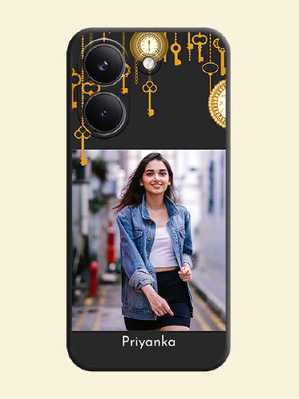 Decorative Design with Text On Space Black Custom Soft Matte Mobile Back Cover - Poco X8 Pro 5G