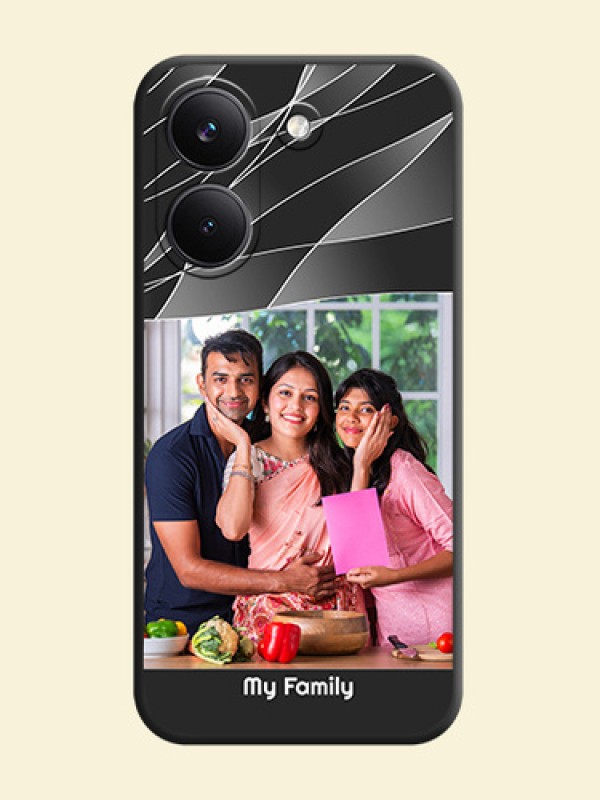 Mixed Wave Lines on Photo On Space Black Custom Soft Matte Mobile Back Cover - Poco X8 Pro 5G