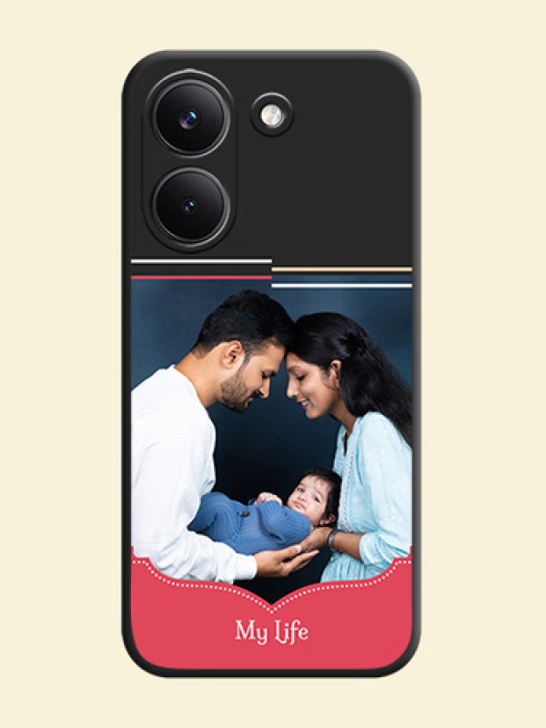 Classic Plain Design with Name On Space Black Custom Soft Matte Mobile Back Cover - Poco X8 Pro 5G