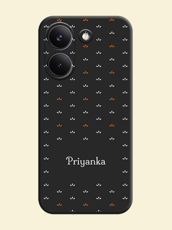 Simple Pattern With Custom Text On Space Black Custom Soft Matte Mobile Back Cover - Poco X8 Pro 5G