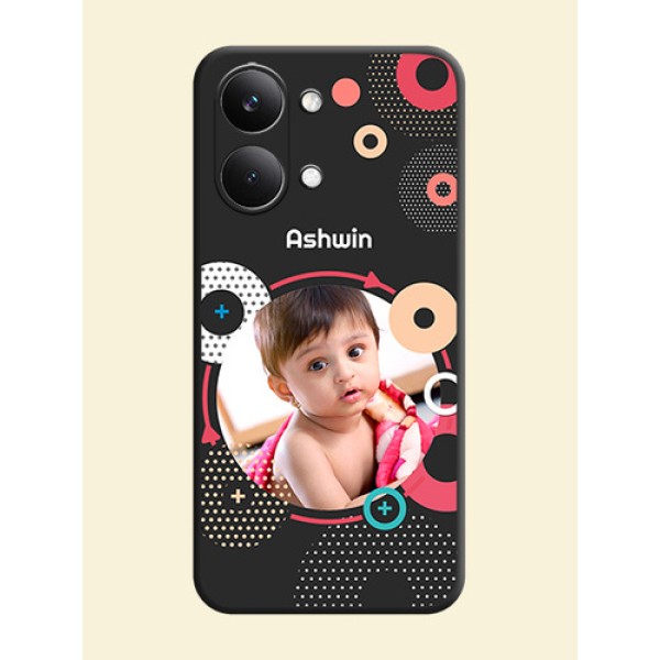 Multicoloured Round Image On Space Black Custom Soft Matte Mobile Back Cover - Poco X8 Pro Max 5G Multicoloured Round Image On Space Black Custom Soft Matte Mobile Back Cover - Poco X8 Pro Max 5G