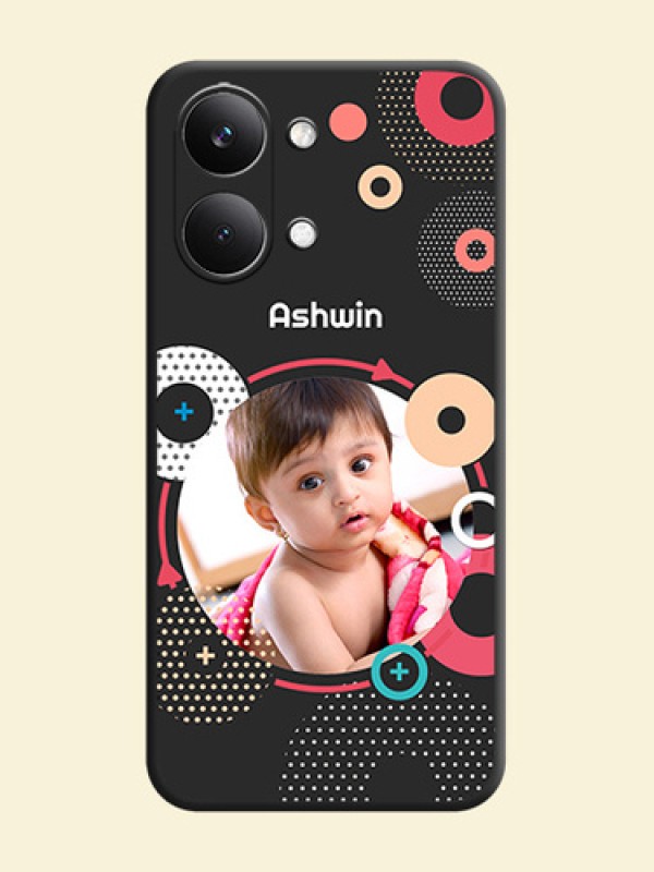 Multicoloured Round Image On Space Black Custom Soft Matte Mobile Back Cover - Poco X8 Pro Max 5G
