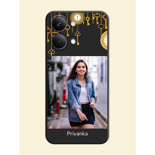 Decorative Design with Text On Space Black Custom Soft Matte Mobile Back Cover - Poco X8 Pro Max 5G Decorative Design with Text On Space Black Custom Soft Matte Mobile Back Cover - Poco X8 Pro Max 5G