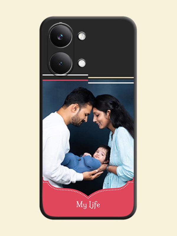 Classic Plain Design with Name On Space Black Custom Soft Matte Mobile Back Cover - Poco X8 Pro Max 5G