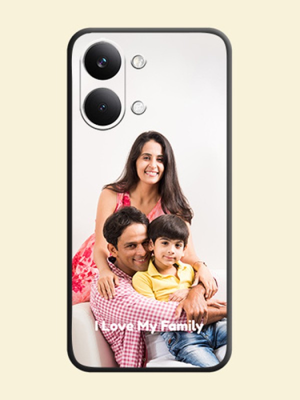 Full Single Pic Upload With Text On Space Black Custom Soft Matte Mobile Back Cover - Poco X8 Pro Max 5G