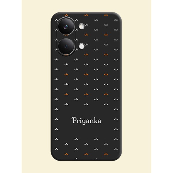 Simple Pattern With Custom Text On Space Black Custom Soft Matte Mobile Back Cover - Poco X8 Pro Max 5G Simple Pattern With Custom Text On Space Black Custom Soft Matte Mobile Back Cover - Poco X8 Pro Max 5G
