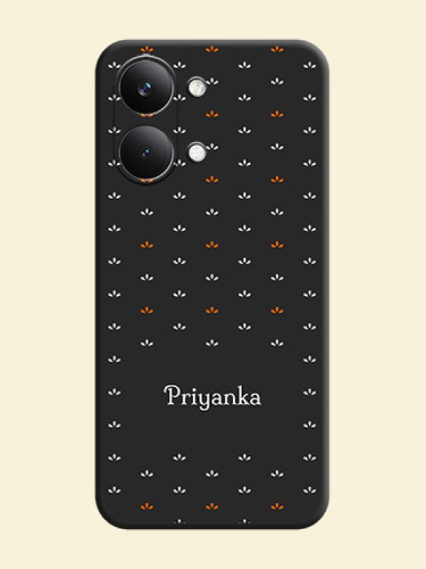Simple Pattern With Custom Text On Space Black Custom Soft Matte Mobile Back Cover - Poco X8 Pro Max 5G