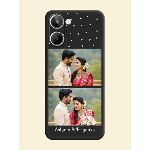 Miniature Love Symbols with Name on Space Black Custom Soft Matte Back Cover - Realme 10 Pro 5G Miniature Love Symbols with Name on Space Black Custom Soft Matte Back Cover - Realme 10 Pro 5G