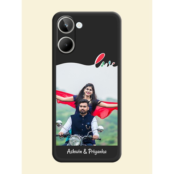 Fall in Love Pattern with Picture on Photo on Space Black Soft Matte Mobile Case - Realme 10 Pro 5G Fall in Love Pattern with Picture on Photo on Space Black Soft Matte Mobile Case - Realme 10 Pro 5G