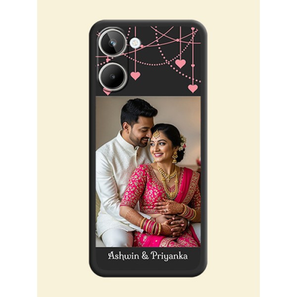 Pink Love Hangings with Text on Space Black Custom Soft Matte Back Cover - Realme 10 Pro 5G Pink Love Hangings with Text on Space Black Custom Soft Matte Back Cover - Realme 10 Pro 5G