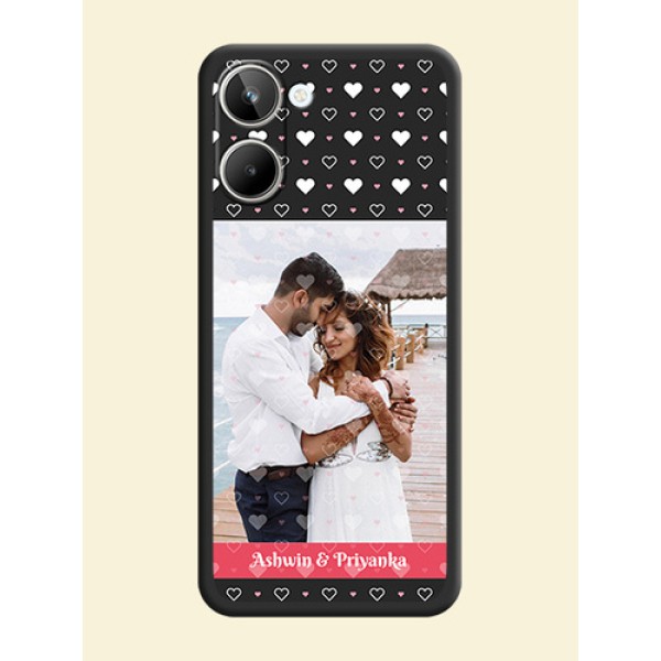 White Color Love Symbols with Text Design on Photo on Space Black Soft Matte Phone Cover - Realme 10 Pro 5G White Color Love Symbols with Text Design on Photo on Space Black Soft Matte Phone Cover - Realme 10 Pro 5G