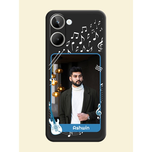 Musical Theme Design with Text on Photo on Space Black Soft Matte Mobile Case - Realme 10 Pro 5G Musical Theme Design with Text on Photo on Space Black Soft Matte Mobile Case - Realme 10 Pro 5G