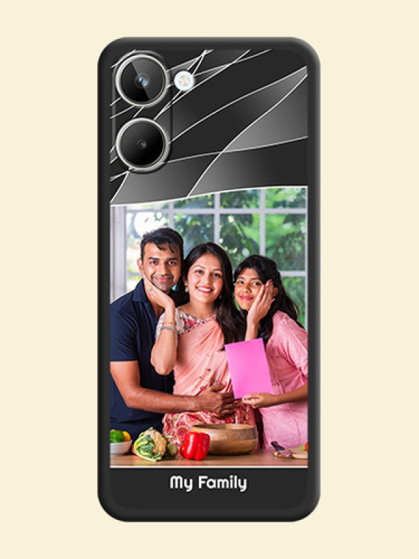 Mixed Wave Lines on Photo on Space Black Soft Matte Mobile Cover - Realme 10 Pro 5G