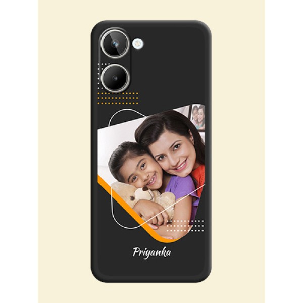 Yellow Triangle on Photo on Space Black Soft Matte Phone Cover - Realme 10 Pro 5G Yellow Triangle on Photo on Space Black Soft Matte Phone Cover - Realme 10 Pro 5G