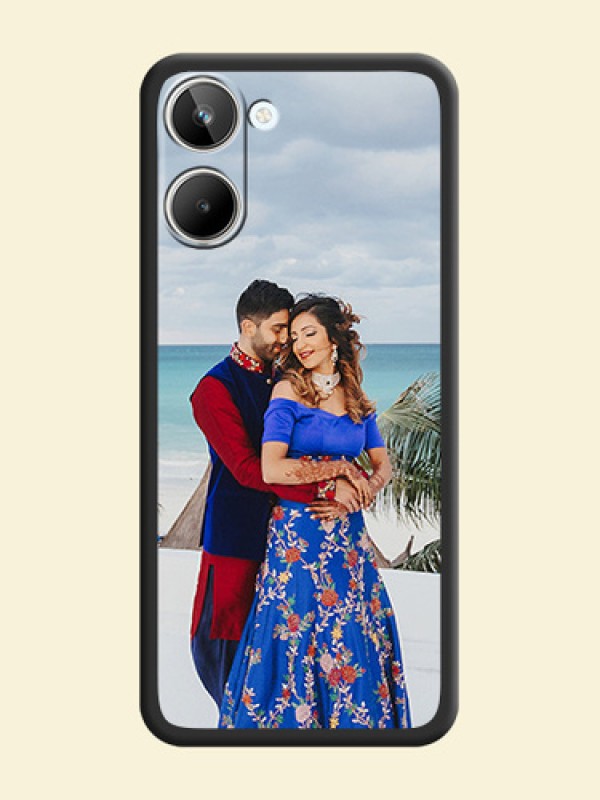 Full Single Pic Upload On Space Black Personalized Soft Matte Phone Covers -Realme 10 Pro 5G