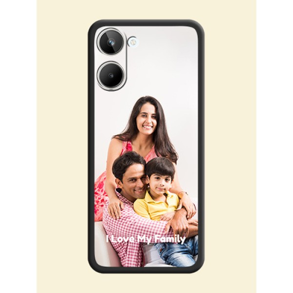 Full Single Pic Upload With Text On Space Black Personalized Soft Matte Phone Covers -Realme 10 Pro 5G Full Single Pic Upload With Text On Space Black Personalized Soft Matte Phone Covers -Realme 10 Pro 5G