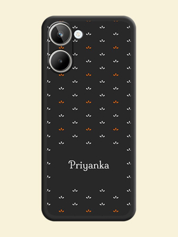Simple Pattern With Custom Text On Space Black Personalized Soft Matte Phone Covers -Realme 10 Pro 5G