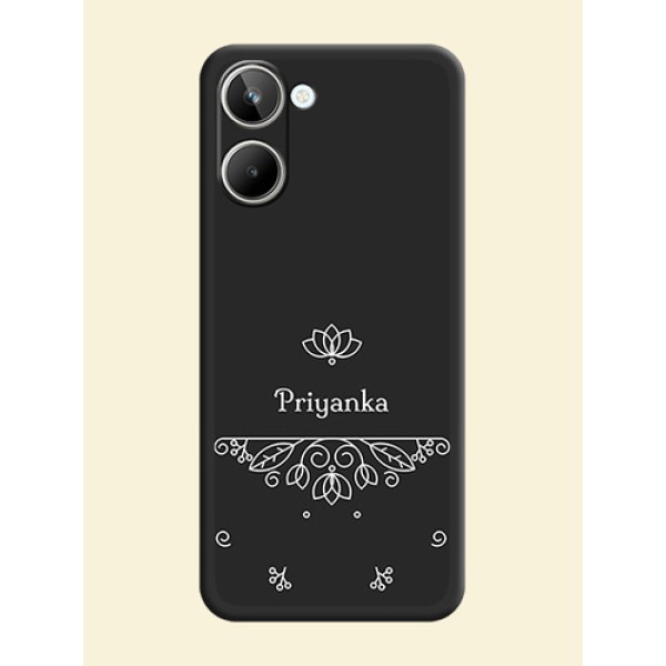 Lotus Garden Custom Text On Space Black Personalized Soft Matte Phone Covers -Realme 10 Pro 5G Lotus Garden Custom Text On Space Black Personalized Soft Matte Phone Covers -Realme 10 Pro 5G