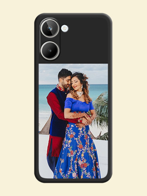 Image Upload With Space Black Color On Custom Soft Matte Mobile Back Cover - Realme 10 Pro 5G