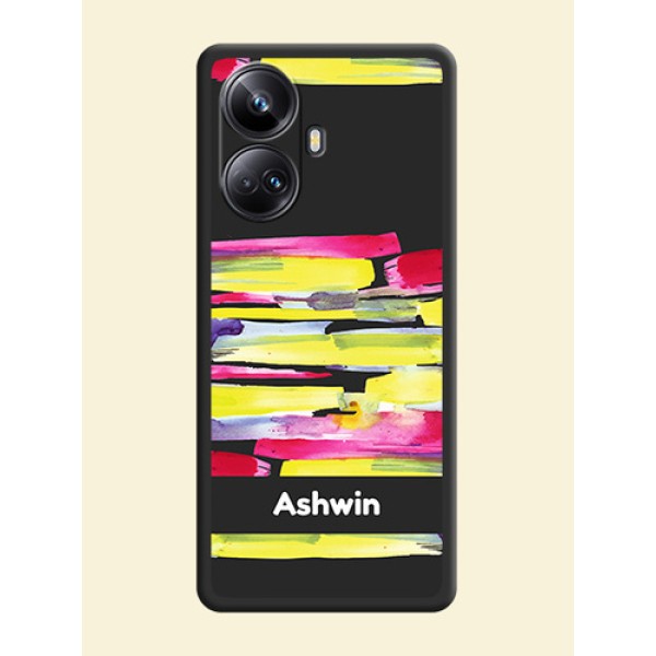 Brush Coloured on Space Black Personalized Soft Matte Phone Covers - Realme 10 Pro Plus 5G Brush Coloured on Space Black Personalized Soft Matte Phone Covers - Realme 10 Pro Plus 5G