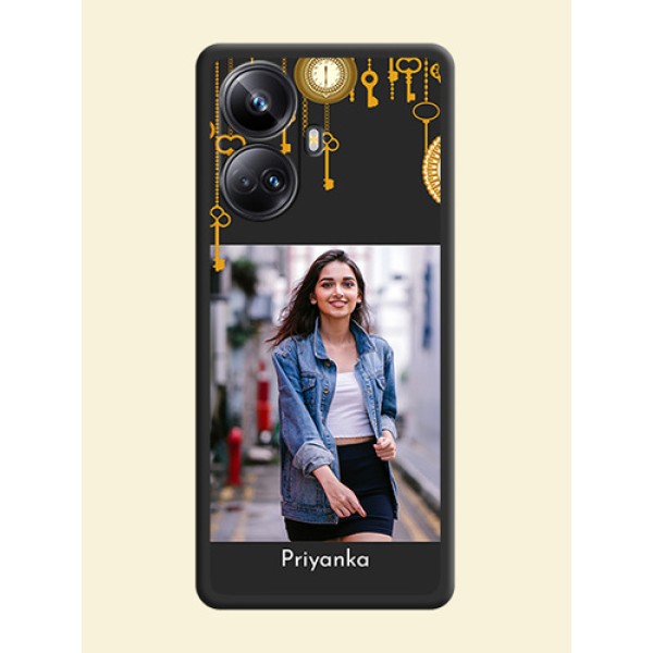 Decorative Design with Text on Space Black Custom Soft Matte Back Cover - Realme 10 Pro Plus 5G Decorative Design with Text on Space Black Custom Soft Matte Back Cover - Realme 10 Pro Plus 5G