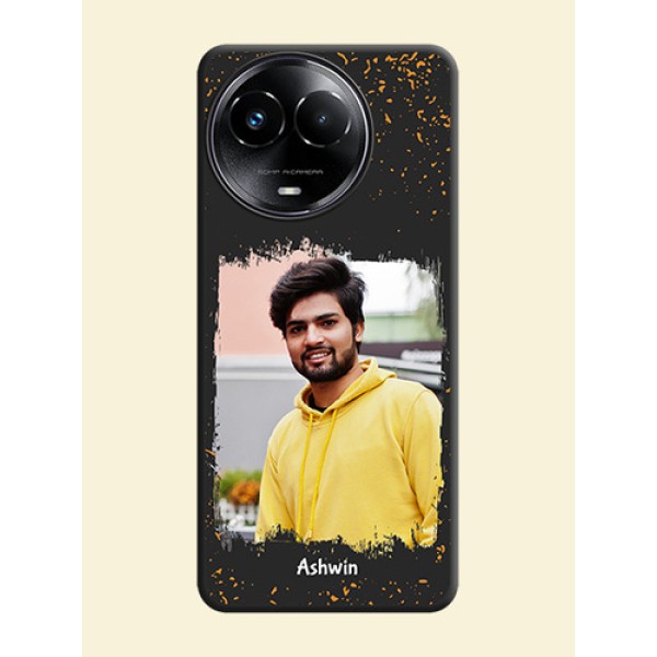 Spray Free Design on Photo On Space Black Custom Soft Matte Mobile Back Cover - Realme 11 5G Spray Free Design on Photo On Space Black Custom Soft Matte Mobile Back Cover - Realme 11 5G