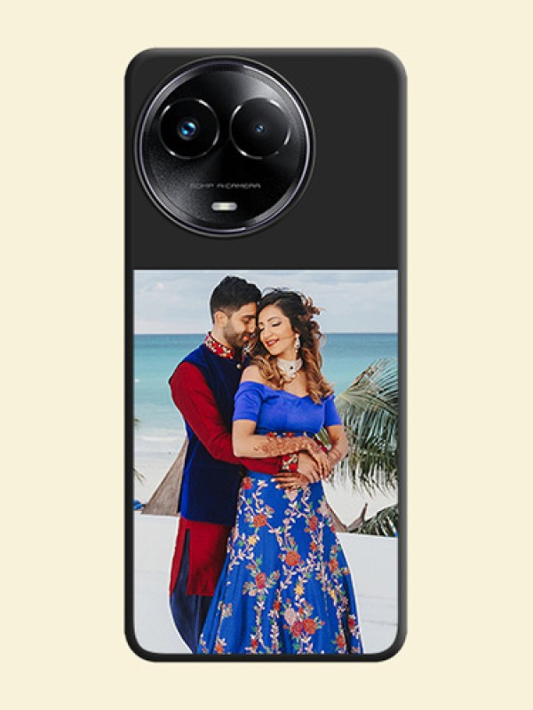Image Upload With Space Black Color On Custom Soft Matte Mobile Back Cover - Realme 11 5G
