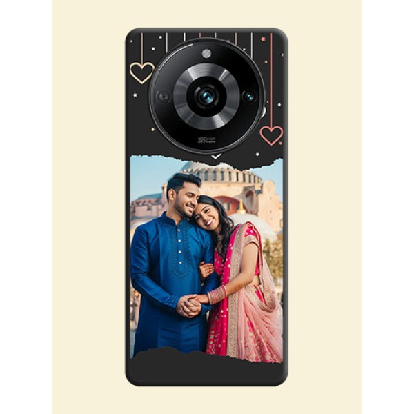 Love Hangings with Splash Wave Picture on Space Black Custom Soft Matte Phone Back Cover - Realme 11 Pro 5G Love Hangings with Splash Wave Picture on Space Black Custom Soft Matte Phone Back Cover - Realme 11 Pro 5G
