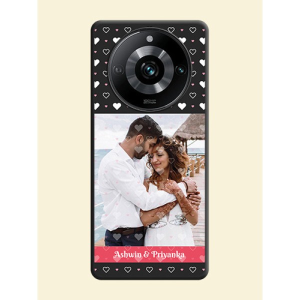 White Color Love Symbols with Text Design - Photo on Space Black Soft Matte Phone Cover - Realme 11 Pro 5G White Color Love Symbols with Text Design - Photo on Space Black Soft Matte Phone Cover - Realme 11 Pro 5G