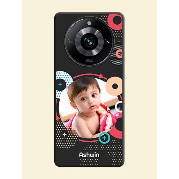 Multicoloured Round Image on Personalised Space Black Soft Matte Cases - Realme 11 Pro 5G Multicoloured Round Image on Personalised Space Black Soft Matte Cases - Realme 11 Pro 5G
