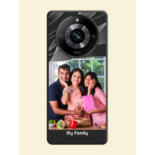 Mixed Wave Lines - Photo on Space Black Soft Matte Mobile Cover - Realme 11 Pro 5G Mixed Wave Lines - Photo on Space Black Soft Matte Mobile Cover - Realme 11 Pro 5G