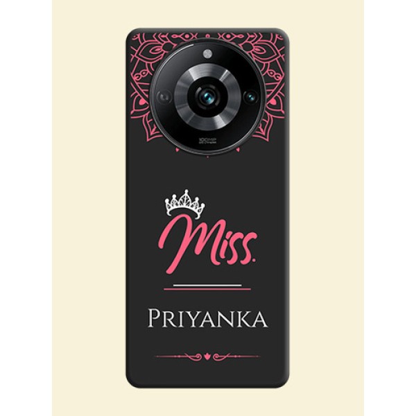 Mrs Name with Floral Design on Space Black Personalized Soft Matte Phone Covers - Realme 11 Pro 5G Mrs Name with Floral Design on Space Black Personalized Soft Matte Phone Covers - Realme 11 Pro 5G
