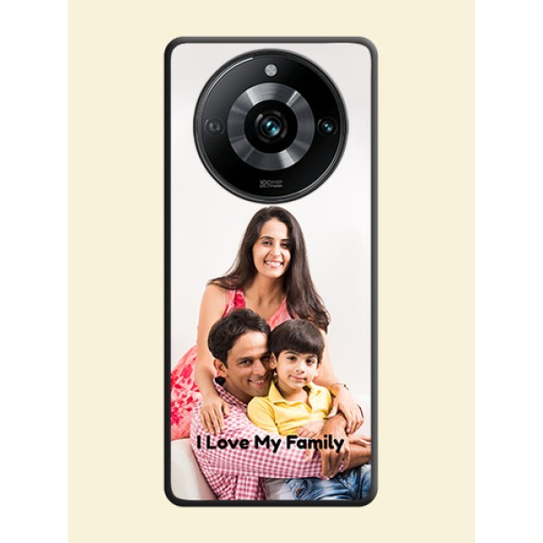 Full Single Pic Upload With Text On Space Black Personalized Soft Matte Phone Covers - Realme 11 Pro 5G Full Single Pic Upload With Text On Space Black Personalized Soft Matte Phone Covers - Realme 11 Pro 5G