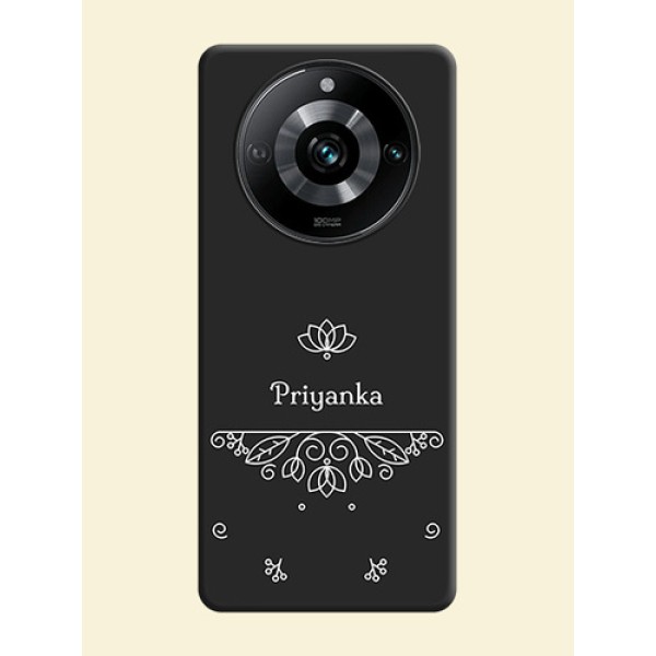Lotus Garden Custom Text On Space Black Personalized Soft Matte Phone Covers - Realme 11 Pro 5G Lotus Garden Custom Text On Space Black Personalized Soft Matte Phone Covers - Realme 11 Pro 5G