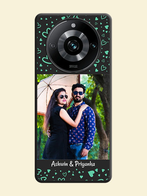Sea Green Indefinite Love Pattern - Photo on Space Black Soft Matte Mobile Cover - Realme 11 Pro Plus 5G