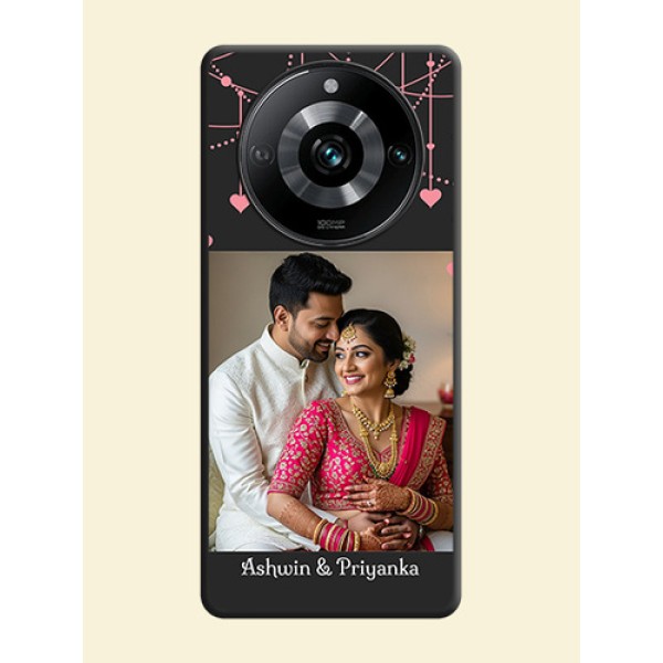 Pink Love Hangings with Text on Space Black Custom Soft Matte Back Cover - Realme 11 Pro Plus 5G Pink Love Hangings with Text on Space Black Custom Soft Matte Back Cover - Realme 11 Pro Plus 5G