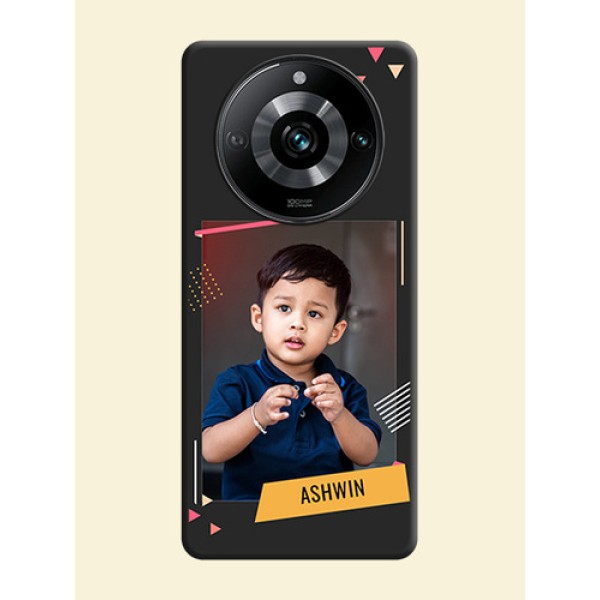 Photo Frame with Triangle Small Dots - Photo on Space Black Soft Matte Back Cover - Realme 11 Pro Plus 5G Photo Frame with Triangle Small Dots - Photo on Space Black Soft Matte Back Cover - Realme 11 Pro Plus 5G