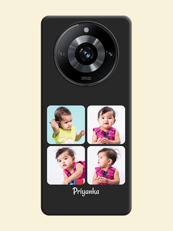 Floral Art with 6 Image Holder - Photo on Space Black Soft Matte Mobile Case - Realme 11 Pro Plus 5G
