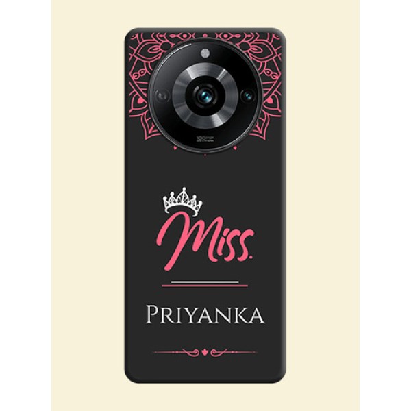 Mrs Name with Floral Design on Space Black Personalized Soft Matte Phone Covers - Realme 11 Pro Plus 5G Mrs Name with Floral Design on Space Black Personalized Soft Matte Phone Covers - Realme 11 Pro Plus 5G