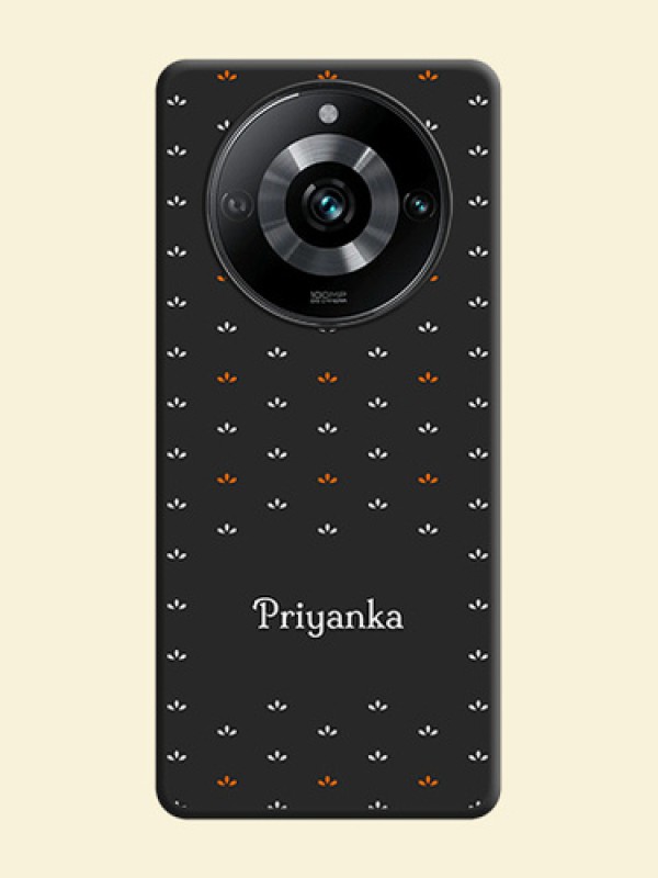 Simple Pattern With Custom Text On Space Black Personalized Soft Matte Phone Covers - Realme 11 Pro Plus 5G