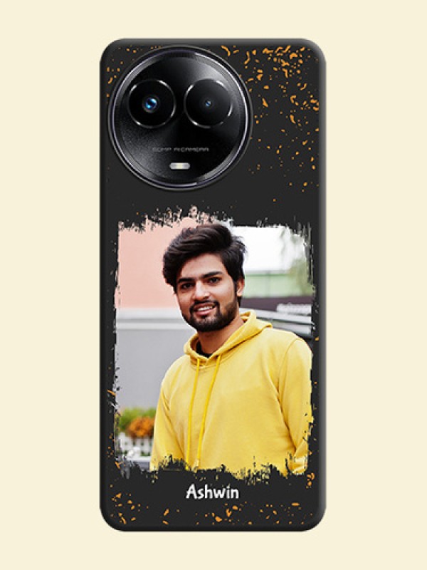 Spray Free Design on Photo On Space Black Custom Soft Matte Mobile Back Cover - Realme 11X 5G
