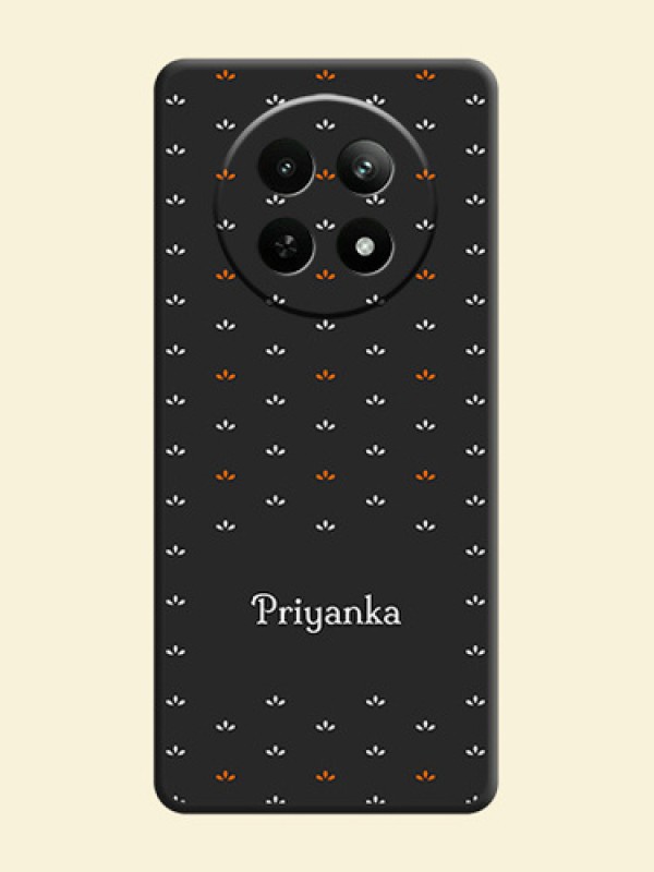 Simple Pattern With Custom Text On Space Black Personalized Soft Matte Phone Covers - Realme 12 5G