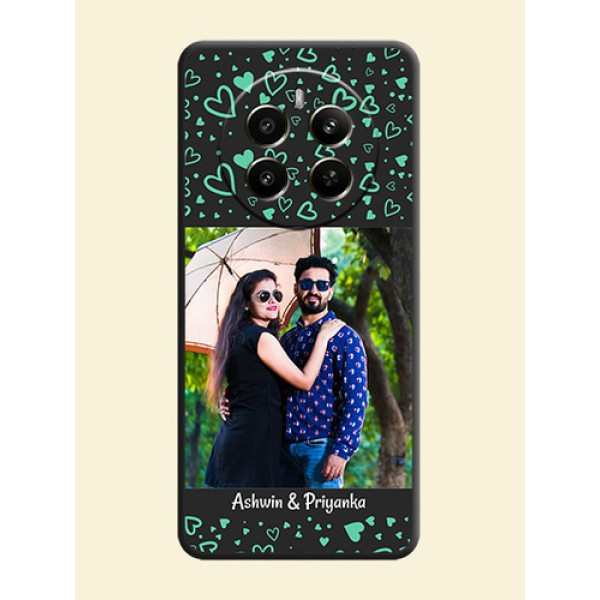 Sea Green Indefinite Love Pattern - Photo on Space Black Soft Matte Mobile Cover - Realme 12 Plus 5G Sea Green Indefinite Love Pattern - Photo on Space Black Soft Matte Mobile Cover - Realme 12 Plus 5G